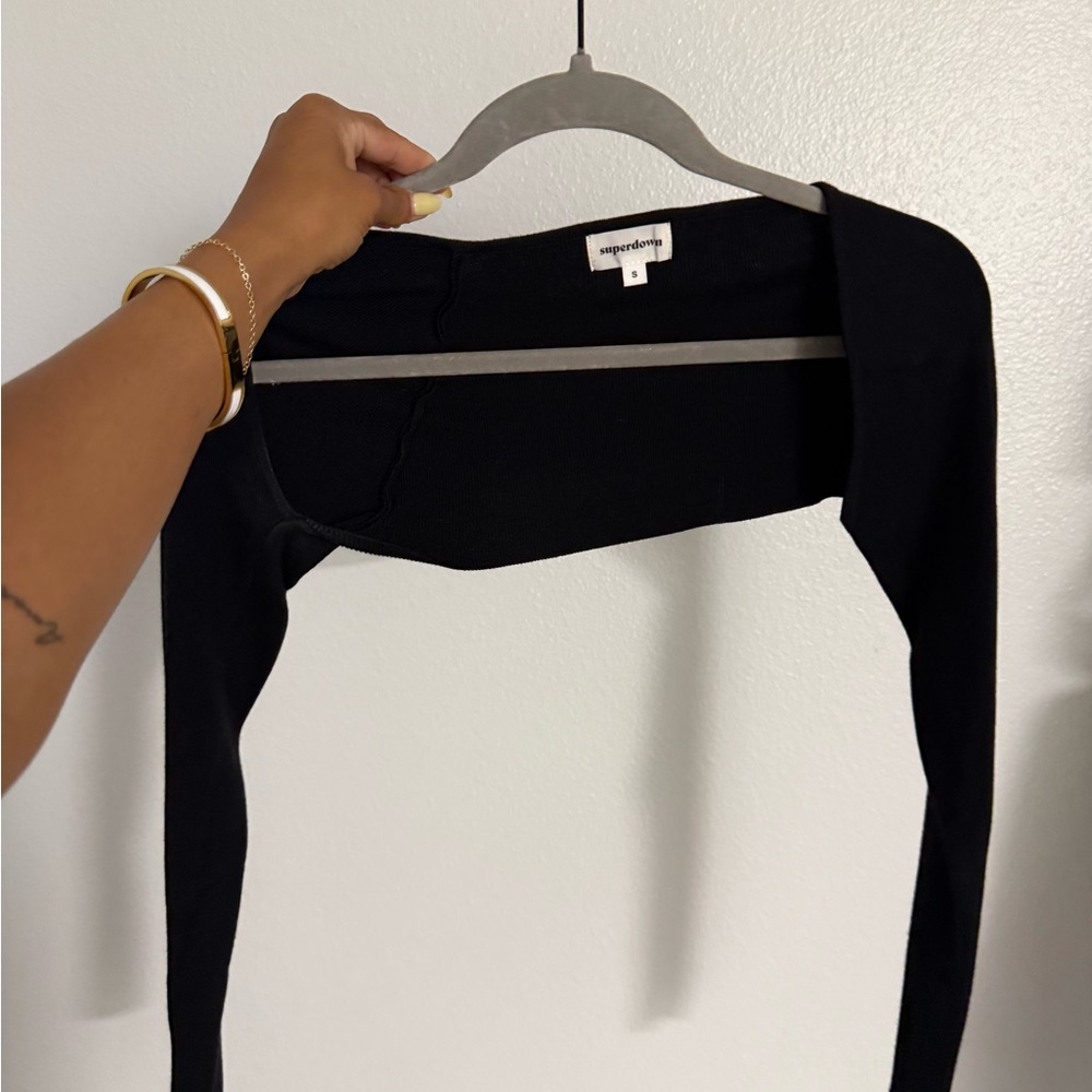 superdown Black Long Sleeve Top